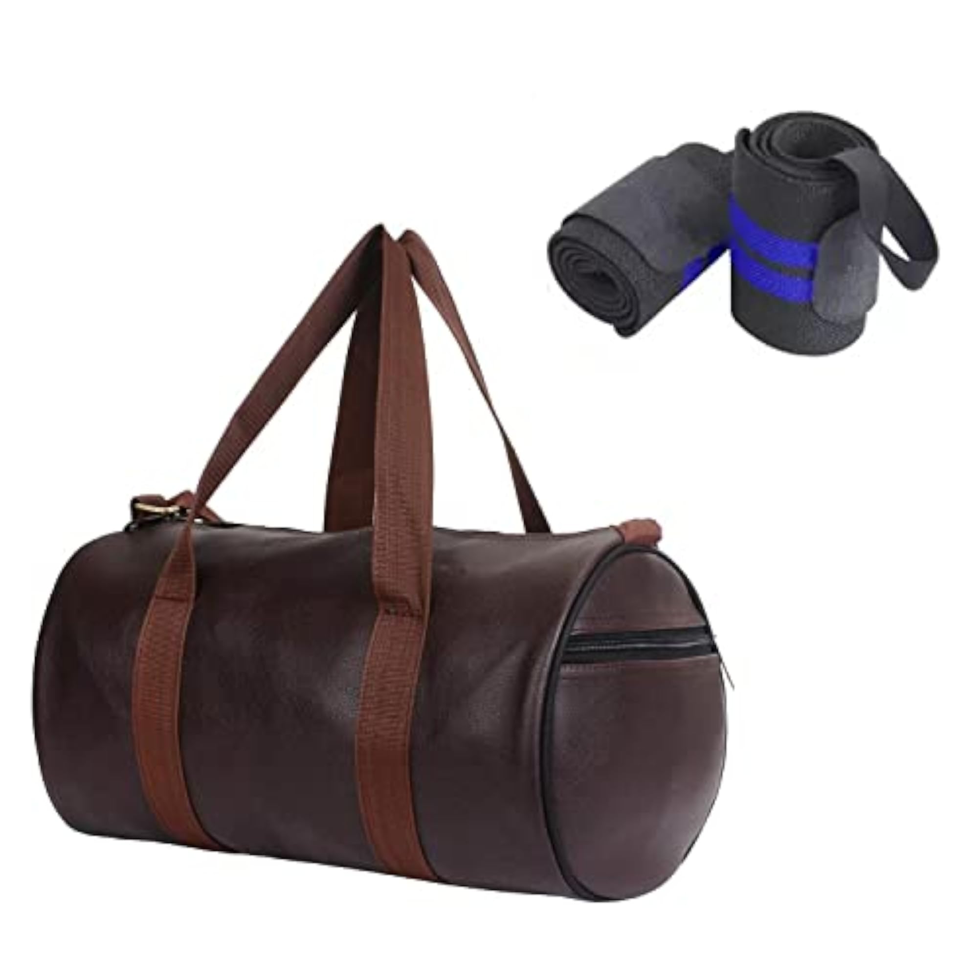Brown Gym Bag Combo Set with Shoulder Strap